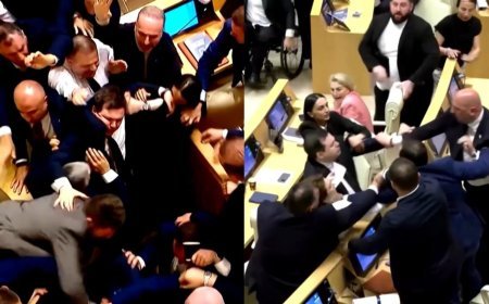 Parlamento karıştı, milletvekilleri birbirine girdi! Olimpiyat şampiyonu halterci de kavgaya katıldı