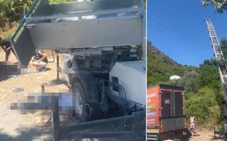 Yük asansörü elektrik hattının üzerine düştü! İki işçi feci şekilde can verdi