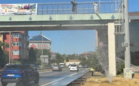 İstanbul'da sürücülerin su şaşkınlığı: Otoyolda trafik aksadı
