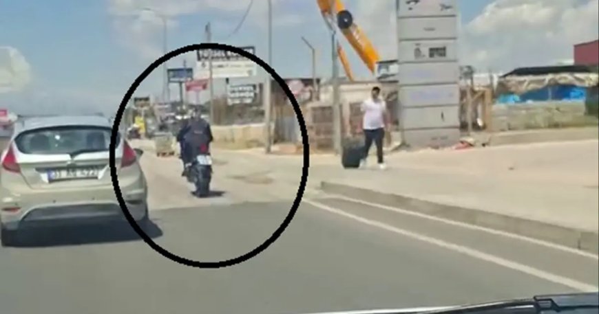 Trafikte tek teker yaparak ilerleyen sürücüye 46 bin TL ceza