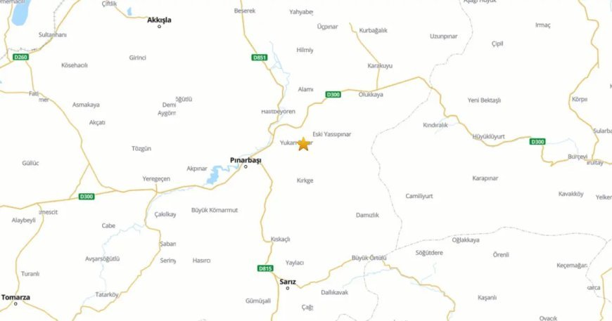 Kayseri'de deprem hareketliliği. Geceden bu yana 62 deprem meydana geldi