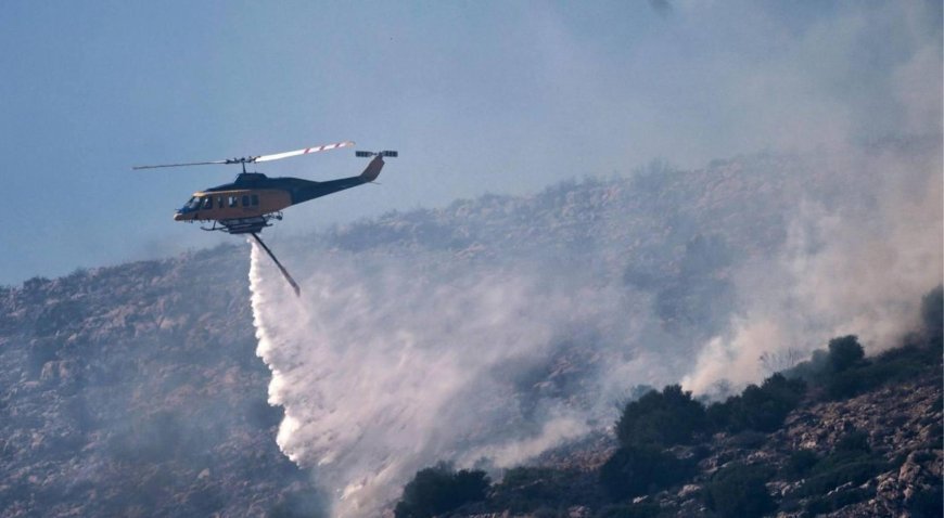 Yunanistan'da helikopter düştü! Yangın söndürme operasyonunda facia
