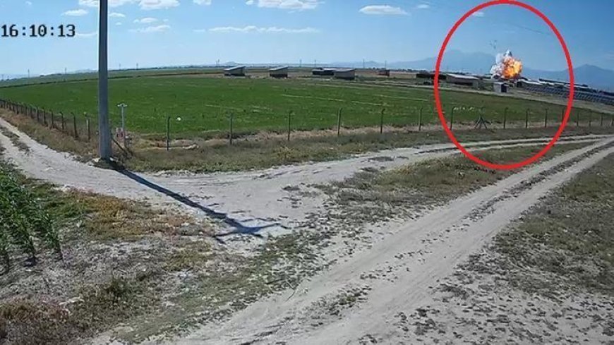 Niğde'deki havai fişek fabrikasındaki patlama güvenlik kamerasında