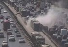 Metrobüste yangın paniği. Bir anda dumanlar yükseldi