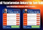 Misli yazarlarından Ankara’da tam isabet! İşte Misli’de günün kazanan altılısı…