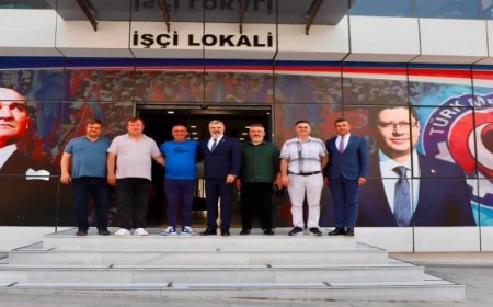 ÇTSO BAŞKANI ÇETİN VE ESNAF ODASI BAŞKANI ZÜMBÜL'DEN MURAT KOÇAK'A HAYIRLI OLSUN ZİYARETİ