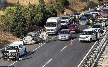 Tekirdağ'da 7 aracın karıştığı zincirleme kaza; 1 yaralı