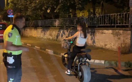 Elektrikli bisiklet sürücüsü alkollü çıktı, "Eve gidiyordum" dedi