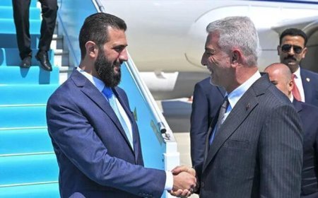 Suriye Cumhurbaşkanı Ahmed Şara Ankara'ya geldi