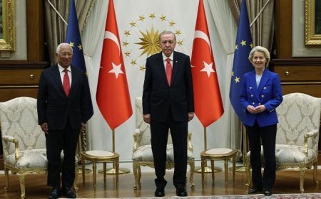 Cumhurbaşkanı Erdoğan, AB Konseyi Başkanı Costa ve Komisyon Başkanı von der Leyen ile görüştü