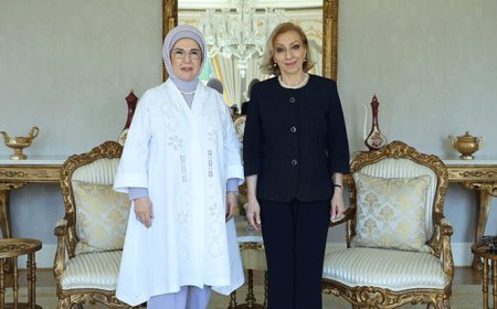 Emine Erdoğan, Lübnan Başbakanı'nın eşi Sahar Selam ile görüştü