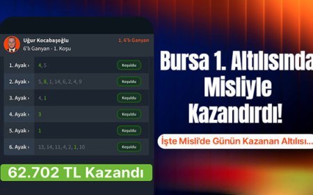 Bursa 1. Altılısında Misliyle Kazandırdı! İşte Misli’de Günün Kazanan Altılısı…