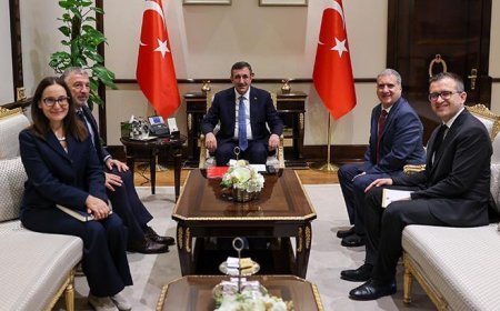 Cumhurbaşkanı Yardımcısı Yılmaz, Dünya Bankası Türkiye Ülke Direktörü Carret'i kabul etti