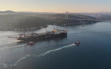 Dev gemi İstanbul Boğazı'ndan geçti