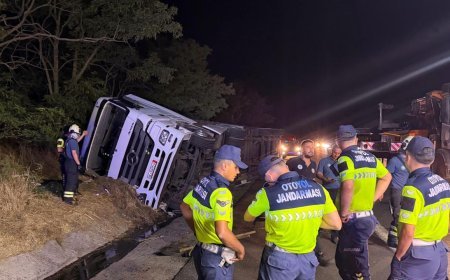 Tekirdağ'da devrilen TIR'ın sürücüsü öldü