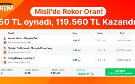 Misli'de rekor oran! 50 TL oynadı, 119.560 TL kazandı!