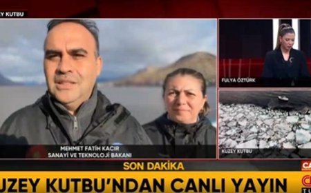Bakan Kacır, Kuzey Kutbu'ndan CNN Türk canlı yayınına bağlandı: Türk bilim insanları çalışıyor