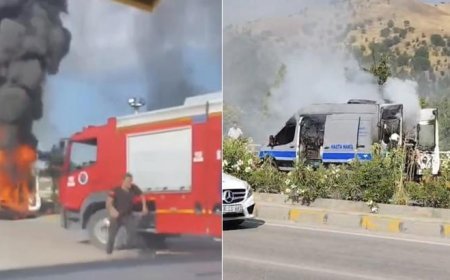 Alev alan hasta nakil aracında can pazarı! Şoförün dikkati hayat kurtardı