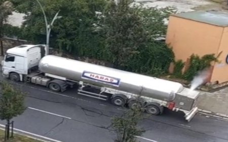 Park halindeki tanker korkuya neden oldu! Gaz sızıntısı ekipleri harekete geçirdi
