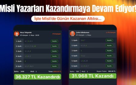 Misli yazarları kazandırmaya devam ediyor! İşte Misli’de günün kazanan altılısı…