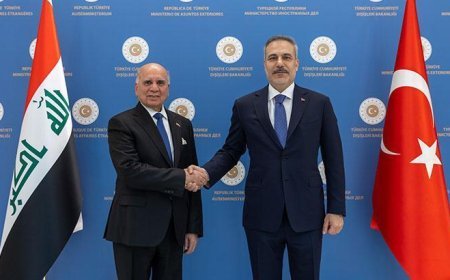 Dışişleri Bakanı Hakan Fidan, Iraklı mevkidaşı Fuad Hüseyin ile görüştü