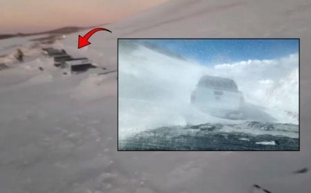 Yazın ortasında kar fırtınasına yakalandılar! Araçlar gömüldü, 100 kişi mahsur kaldı