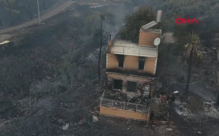 Kumluca'da orman yangını: 50 hane boşaltıldı