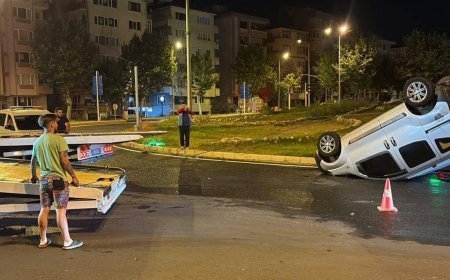 Takla atan aracındaki yaralıyı bırakıp kaçtı