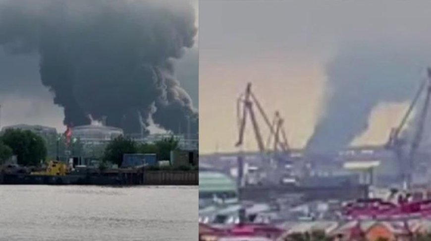Ukrayna'dan Rusya'ya dron yağmuru! Petrol terminali vuruldu