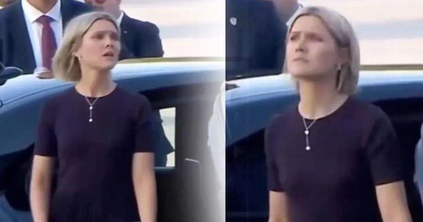 NATO Zirvesi resepsiyonunda dikkat çeken bakışlar. İzlanda Başbakanı'nın Beştepe'ye girişi gündem oldu