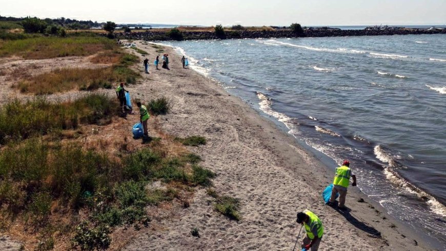 Tekirdağ'da kıyı temizliği etkinliği