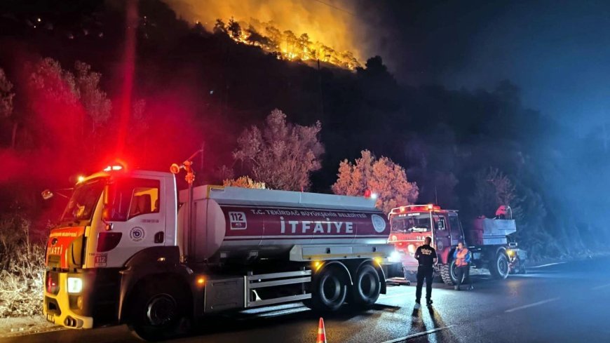 Tekirdağ Büyükşehir Belediyesi'nden orman yangını çıkan Balıkesir'e destek