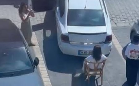 İlginç olay: Sandalye çekti, aracın park etmesine izin vermedi