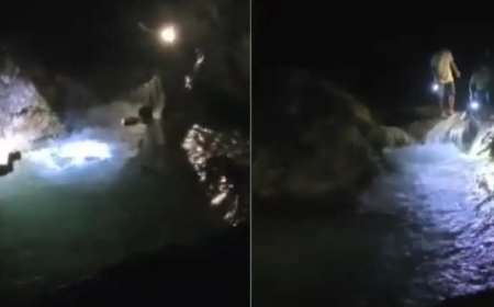 Şelale gezisi felaketle bitti. Suya düşen çocuk can verdi