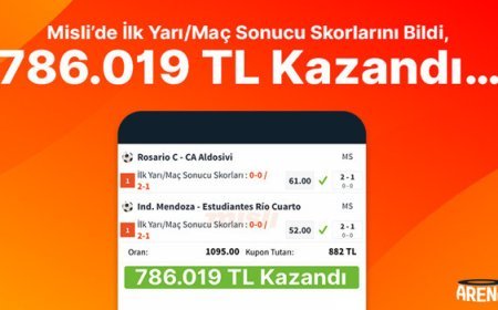 İlk Yarı/Maç Sonucu Skorlarını Bildi, 786.019 TL Kazandı…