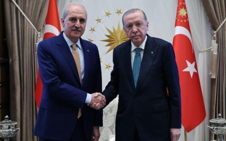 Cumhurbaşkanı Erdoğan, TBMM Başkanı Kurtulmuş'u kabul etti
