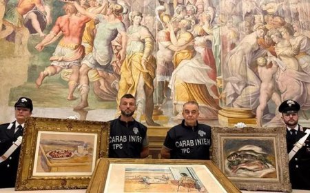 İtalyan polisi müzeden çalınan 9 milyon Euro'luk tabloları kurtardı!