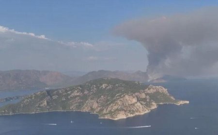 Marmaris’te orman yangını ikinci gününde! Alevlere müdahale devam ediyor