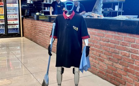 Robot garson, müşterilerin ilgi odağı oldu: Zam isteyip izin peşinde koşuyor