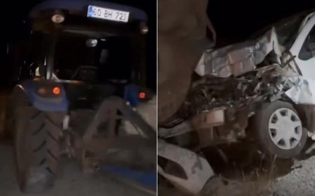 Kazayı fark ettirmek için yola saman balyası koymak isterken otomobil çarptı