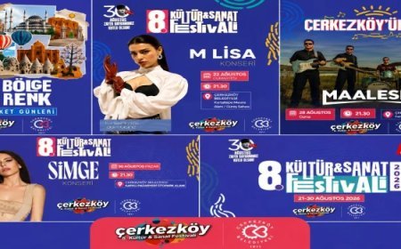 ÇERKEZKÖY BELEDİYESİ’NİN KÜLTÜR VE SANAT FESTİVALİ 21 AĞUSTOS’TA BAŞLIYOR