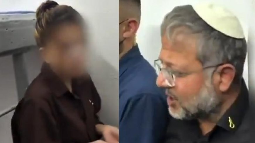Terörist Ben-Gvir'den alıkonulan Filistinli esire küstah çıkış! 'Burası otel değil'
