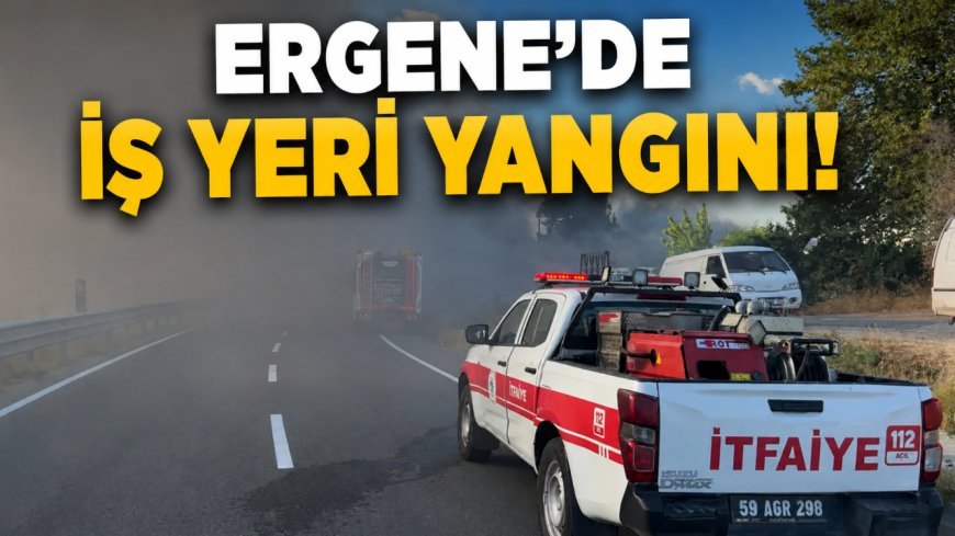Ergene’de iş yeri yangını! Trafikte aksamalar yaşandı