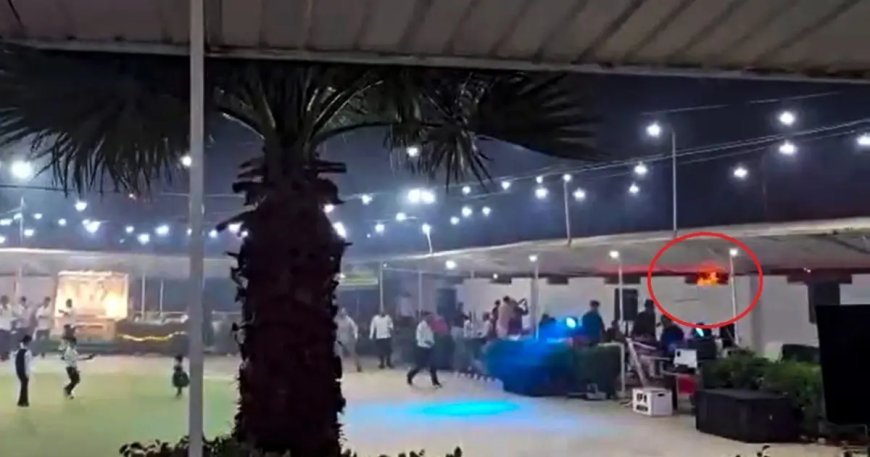 Yangını fark etmeden düğüne devam ettiler