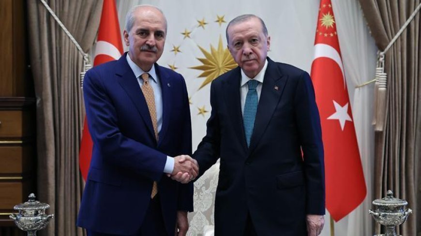 Cumhurbaşkanı Erdoğan, TBMM Başkanı Kurtulmuş'u kabul etti