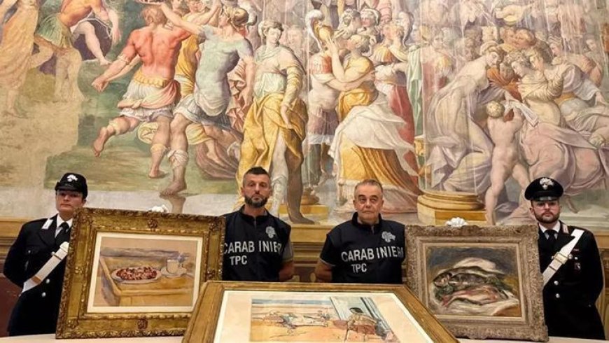 İtalyan polisi müzeden çalınan 9 milyon Euro'luk tabloları kurtardı!
